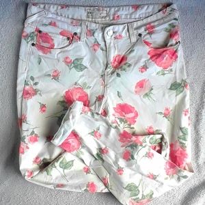 Free People Floral Jeans